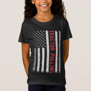 Tractor Pulling American Flag 4th of July Cool Nov T-Shirt
