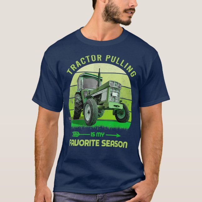 Tractor Pulling Favorite Season Tractor Pull T-Shirt (Front)