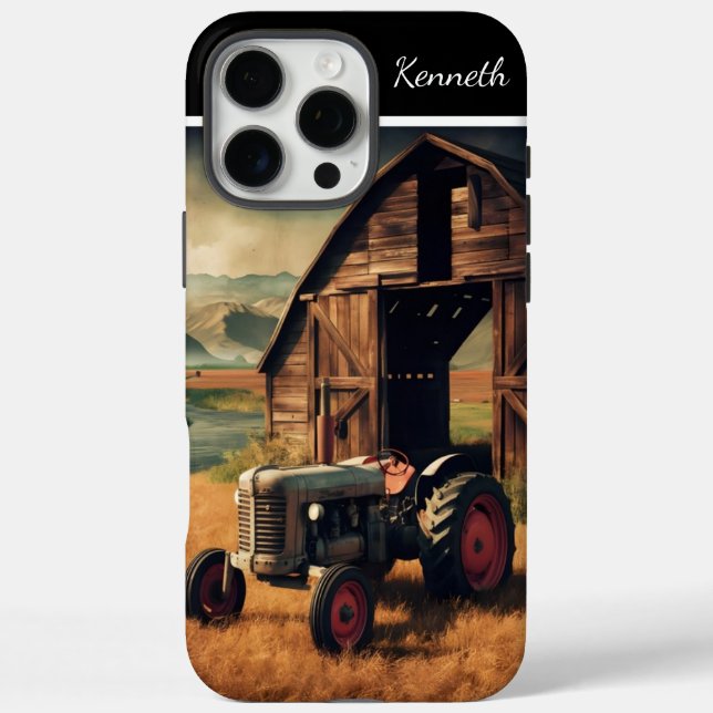 Tractor Resting By A Barn Case-Mate iPhone Case (Back)