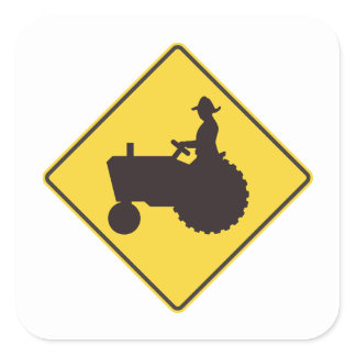 Tractor Road Sign Stickers