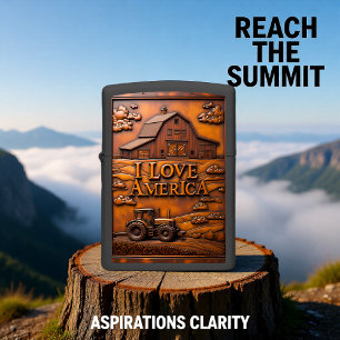 Tractor Rustic Barn Farmstead Relief Zippo Lighter