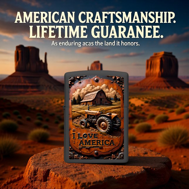 Tractor Rustic Barn Harvest Fields Zippo Lighter (Creator Uploaded)