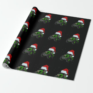 Tractor Santa Hat Christmas Farmer Family Funny Fa Wrapping Paper