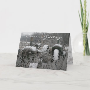 Tractor Season's Greetings Christmas Card