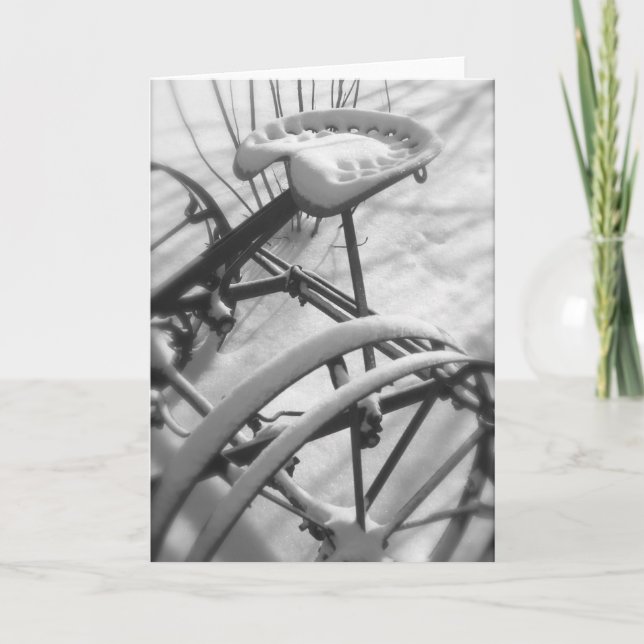 Tractor Seat Christmas Card or Note Card (Front)