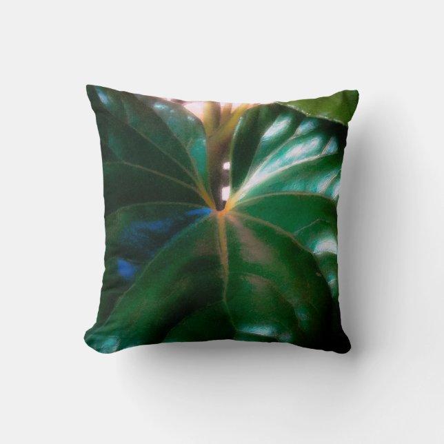 Tractor Seat Plant Throw Pillow (Front)