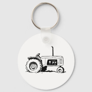 Tractor Sketch Keychain