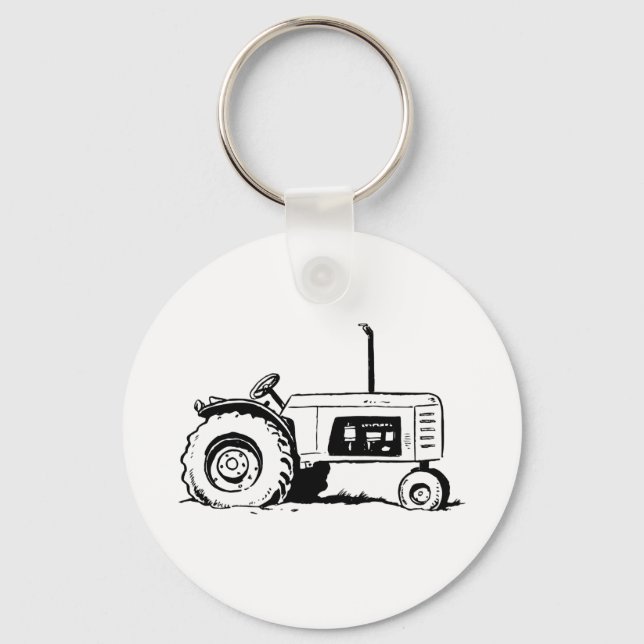 Tractor Sketch Keychain (Front)
