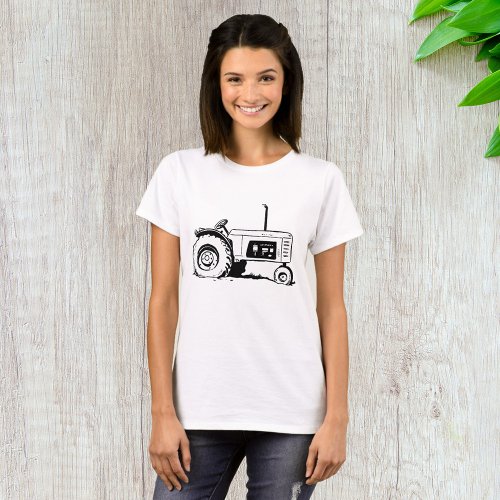 Tractor Sketch T_Shirt