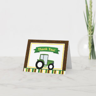 Tractor Thank You Card Folded Note Card