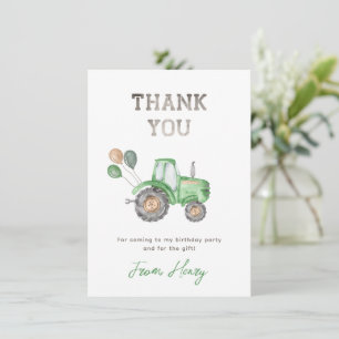 Tractor Thank You Card Tractor Thank you