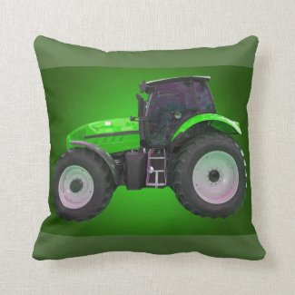 tractor throw pillow