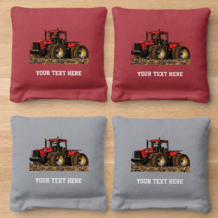 Tractor Tillage Farming Heavy Equipment Fun Men Cornhole Bags