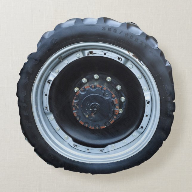 Tractor Tire Round Pillow (Front)