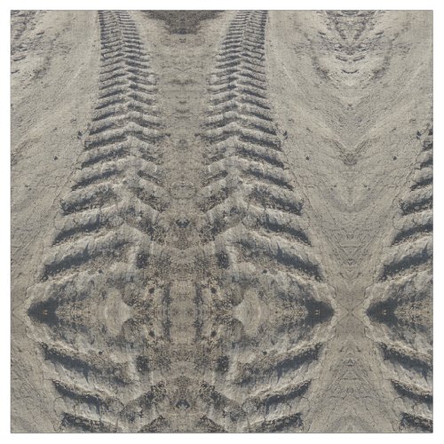 Tractor tire tracks photo fabric