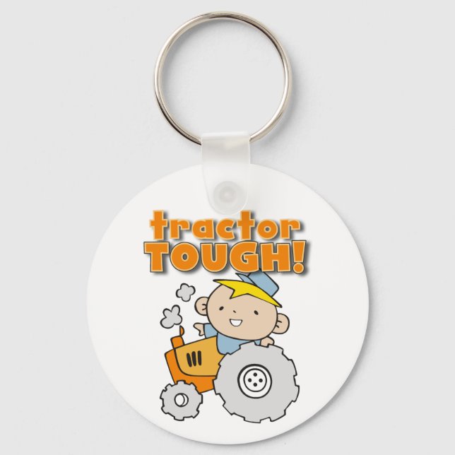 Tractor Tough T-shirts and Gifts Keychain (Front)
