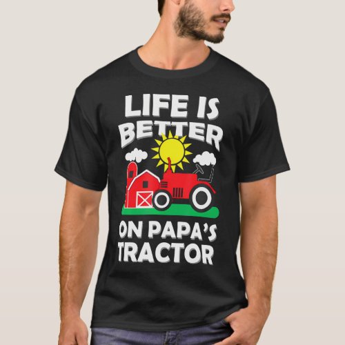 Tractor Tractors Father Farmer Retro Farm Gif T_Shirt