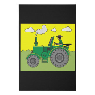 Tractor Trecker Farmer Vice Faux Canvas Print
