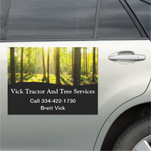 Tractor Tree Clearing Service Car Magnet