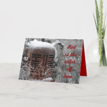 Tractor Valentine Card: Red is the color of love. Holiday Card