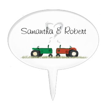 Tractor Wedding Cake Topper by Tractorama at Zazzle