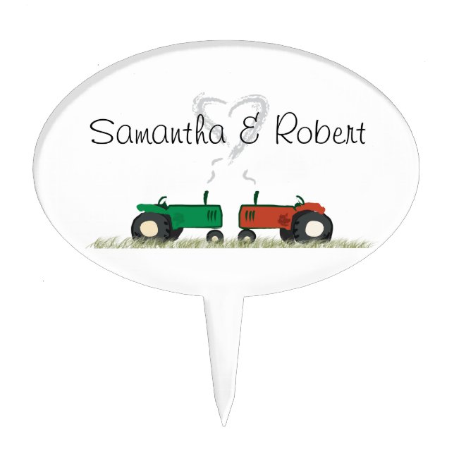 Tractor Wedding Cake Topper (Front)