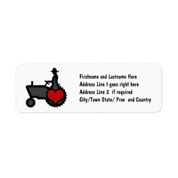 Tractor With Heart  Love The Country Label by RedneckHillbillies at Zazzle