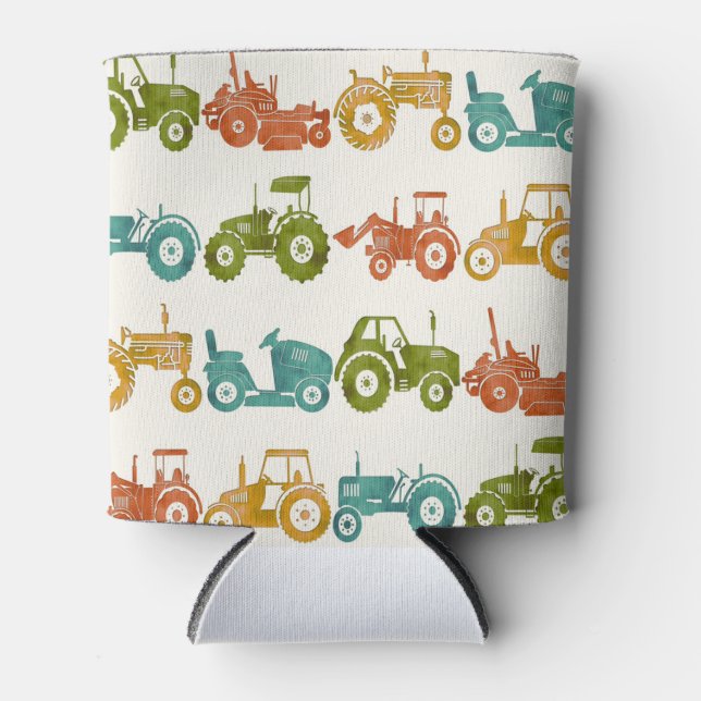 Tractors and Lawnmowers Can Cooler (Front)