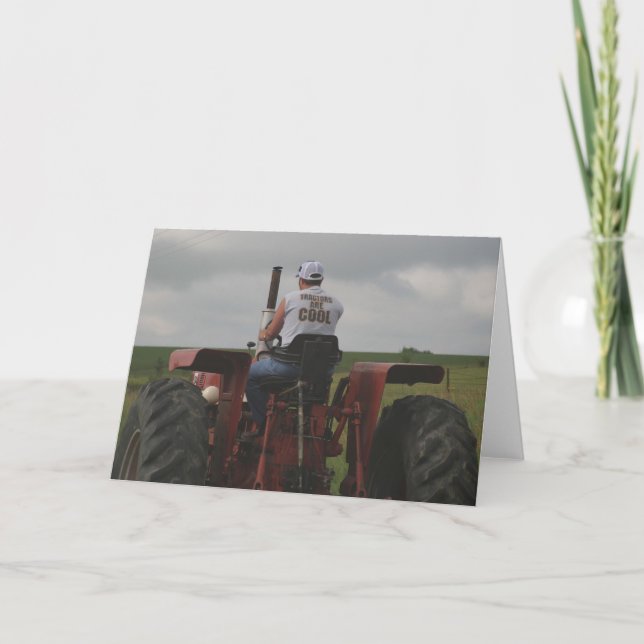 Tractors are Cool Greeting Card (Front)