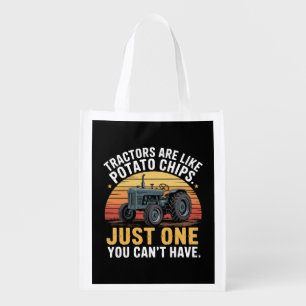 Tractors Are Like Potato Chips Grocery Bag