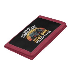 Tractors Are Like Potato Chips Trifold Wallet