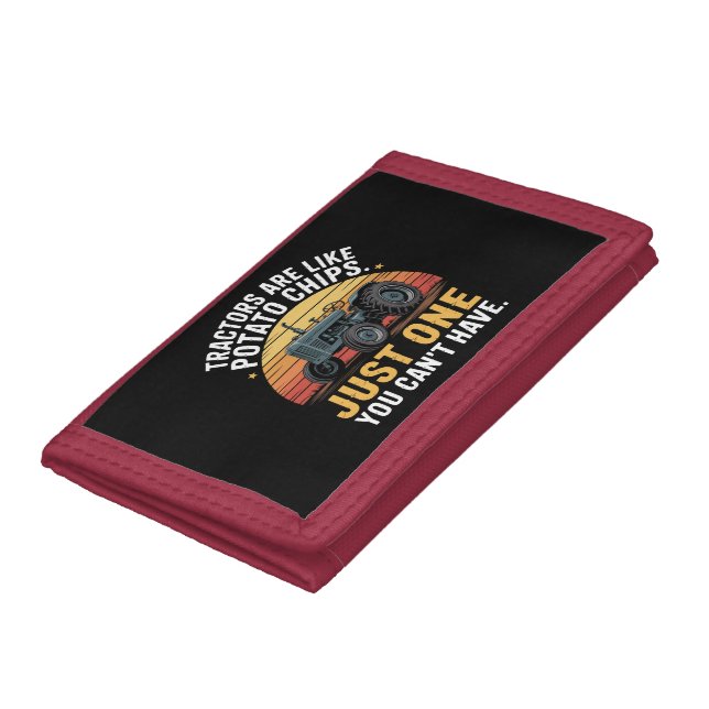 Tractors Are Like Potato Chips Trifold Wallet (Bottom)