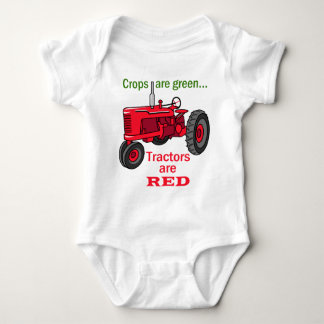 Tractors Are Red Baby Bodysuit
