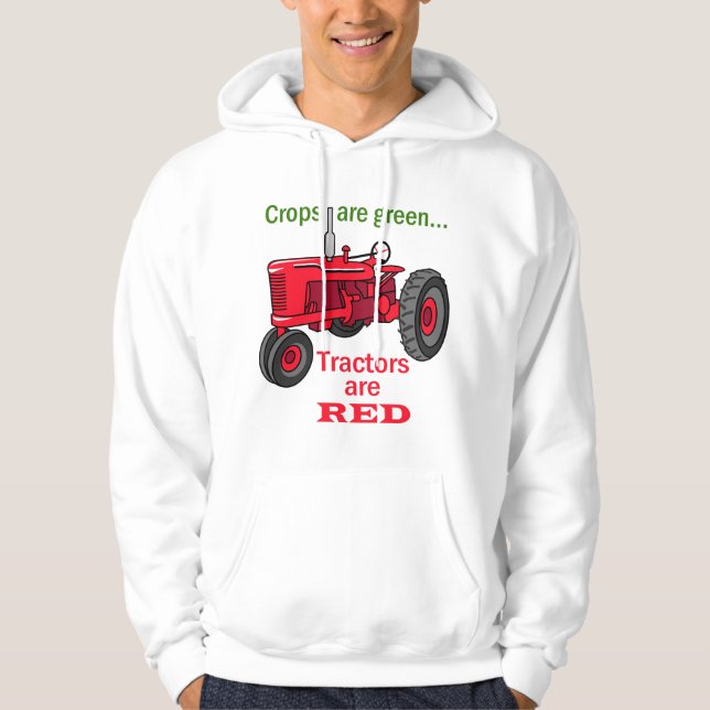 Tractors Are Red Hoodie (Front)