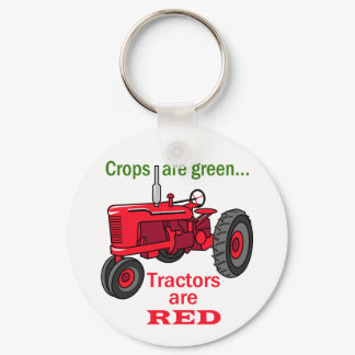 Tractors Are Red Keychain