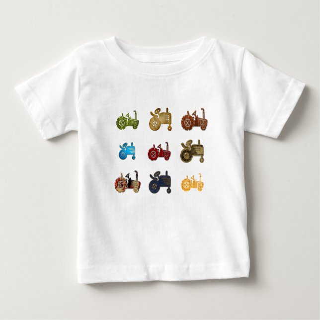 Tractors Baby T-Shirt (Front)