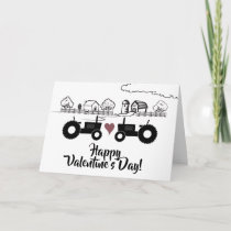 Tractors in LOVE Country Farm Valentine's Day Holiday Card