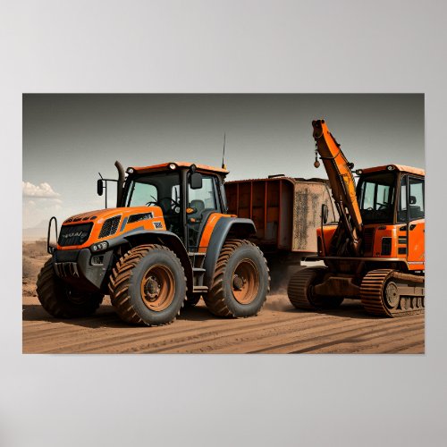 Tractors  Machines _ The Heavy Equipment Series 1 Poster