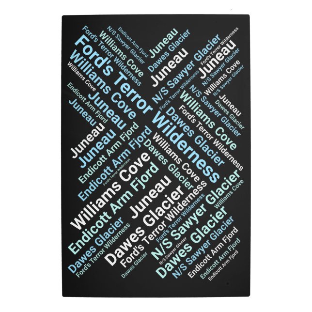 Tracy Arm Alaska Metal Wall Art (Front)