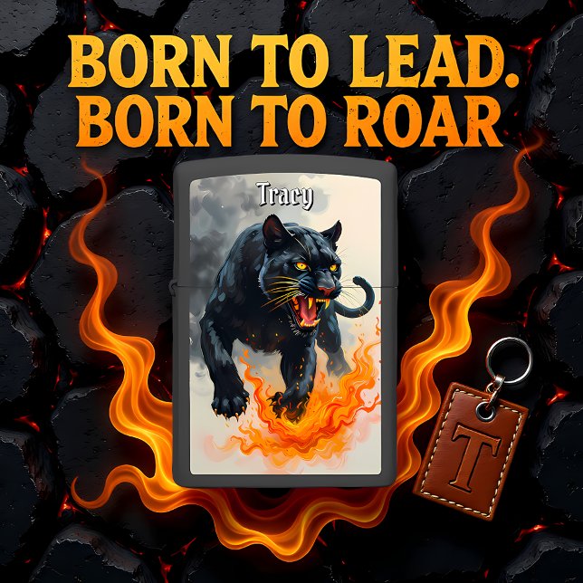 Tracy Snarling Black Panther Fire Zippo Lighter (Creator Uploaded)