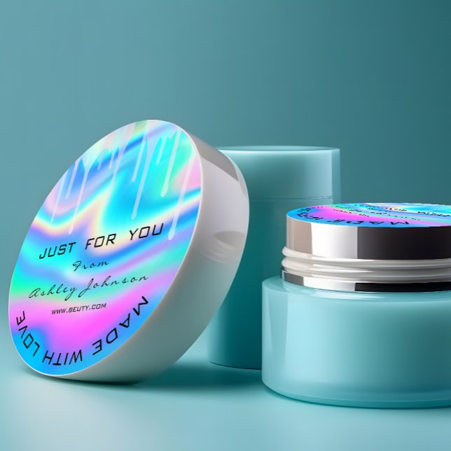 Tracy Thank Logo Holograph Made With Love Drips Classic Round Sticker (Creator Uploaded)