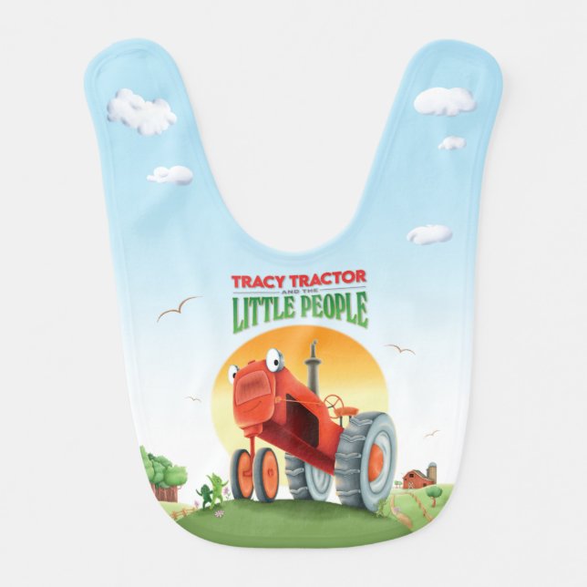 TRACY TRACTOR BABY BIB (Front)