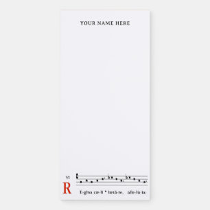 Trad Catholic Easter Latin Mass Gregorian Chant Magnetic Notepad