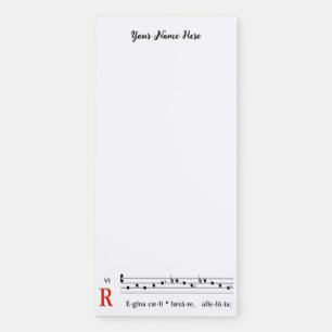 Trad Catholic Latin Mass Elegant Easter Music Magnetic Notepad