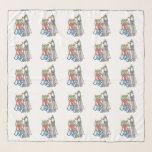 Trad climbing rack scarf<br><div class="desc">This design has an illustration of a rock climbing rack that has a set of quickdraws and a set of wires / rocks / nuts hanging from a climbing harness.  A colorful design for anyone who loves rock climbing.</div>