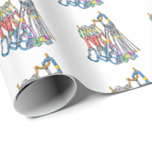 Trad climbing rack wrapping paper