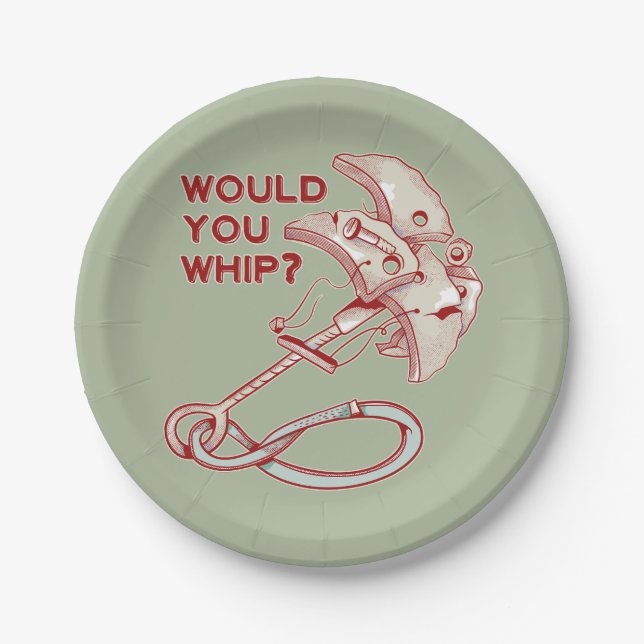 TRAD CLIMBING WHIPPER FALL PAPER PLATES (Front)