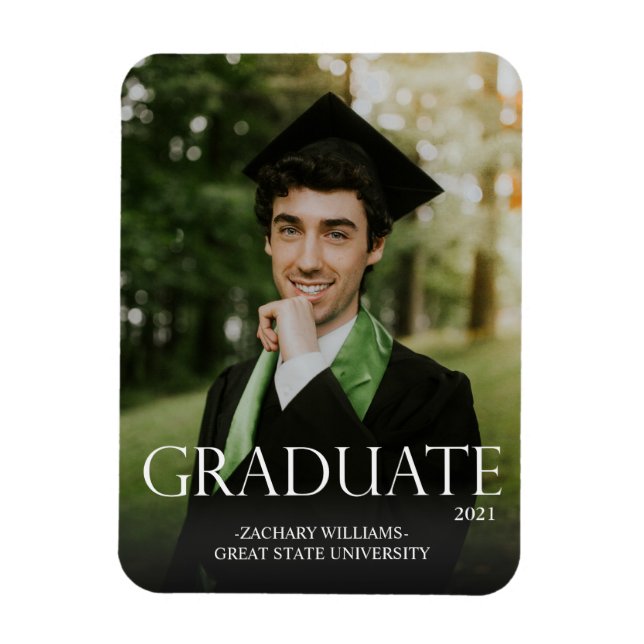 Trad Graduate 3M & Photo Graduation Magnet Darker (Vertical)