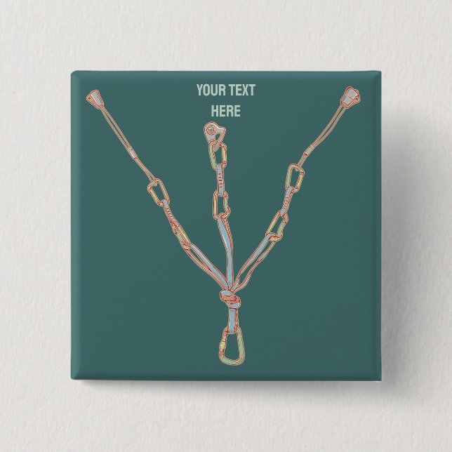 Trad rock climbing belay button (Front)