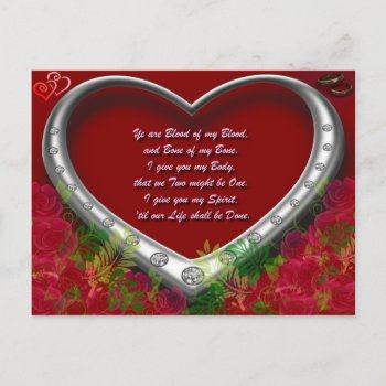 Trad. Scot Love Vow: Blood Of My Blood - Floral Postcard by AllThingsCeltic at Zazzle